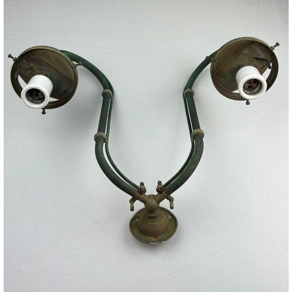 Antique Sugg Gas Lighting Copper Double Arm Wall Sconce Victorian Era London - Picture 15 of 15